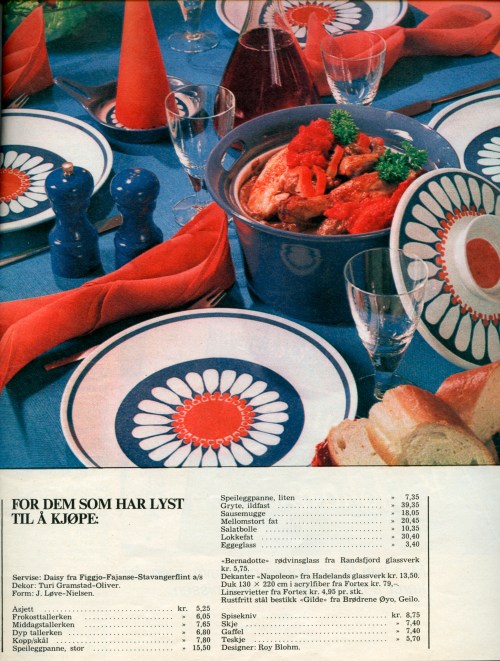 Prisliste Daisy fra 1969