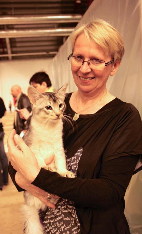 Lene med Alfonzino på Østfoldkatten